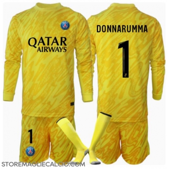 Paris Saint-Germain Gianluigi Donnarumma #1 Portiere Maglia Gara Terza Repliche 2024-25 Bambino Maniche Lunghe